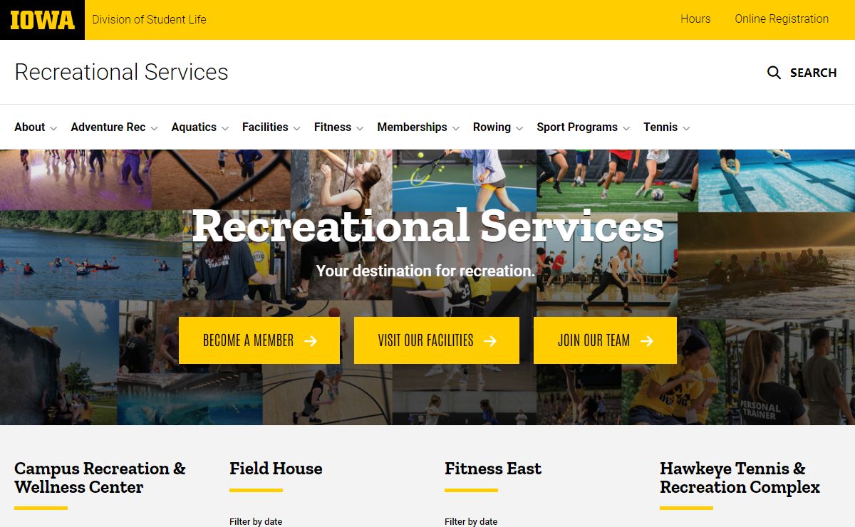 Recreational Services | Division of Student Life | The University of Iowa