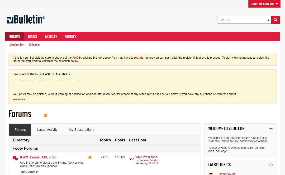 Forums - RWO - RedAndWhiteOnline.com