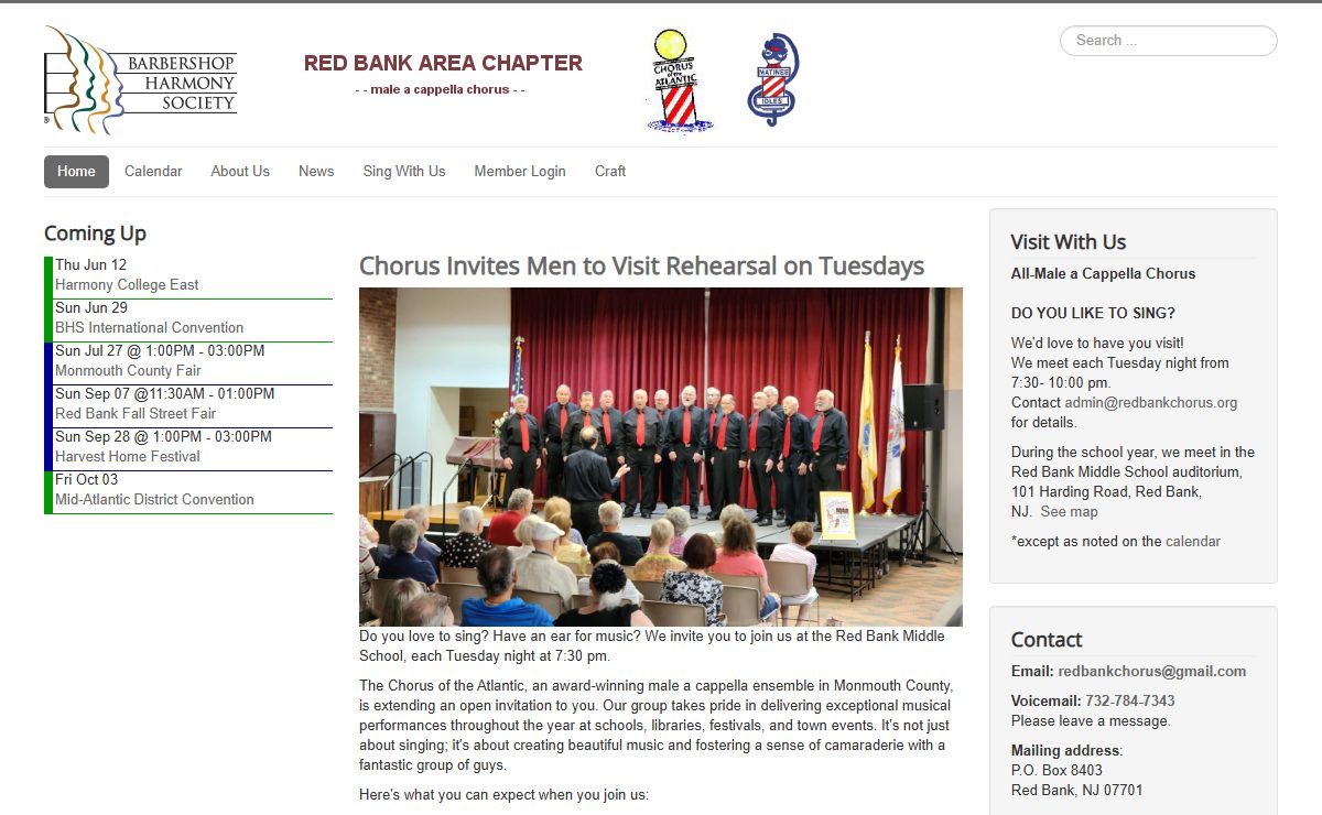 Home - Chorus of the Atlantic - Red Bank, New Jersey