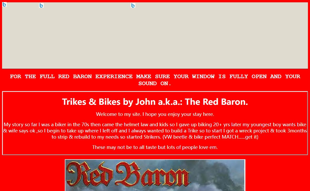 FOR THE FULL RED BARON EXPERIENCE MAKE SURE YOUR WINDOW IS FULLY OPEN AND YOUR SOUND ON