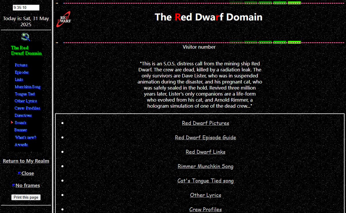 The Red Dwarf Domain