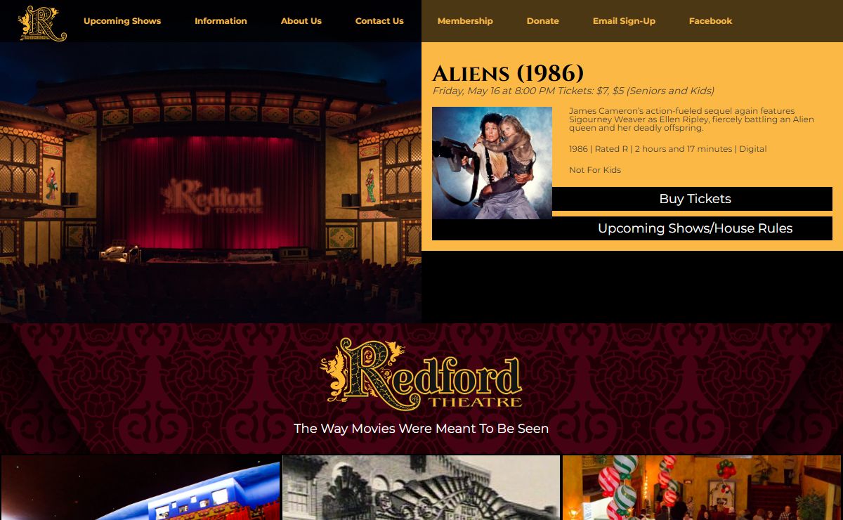 Redford Theatre – The way movies were meant to be seen