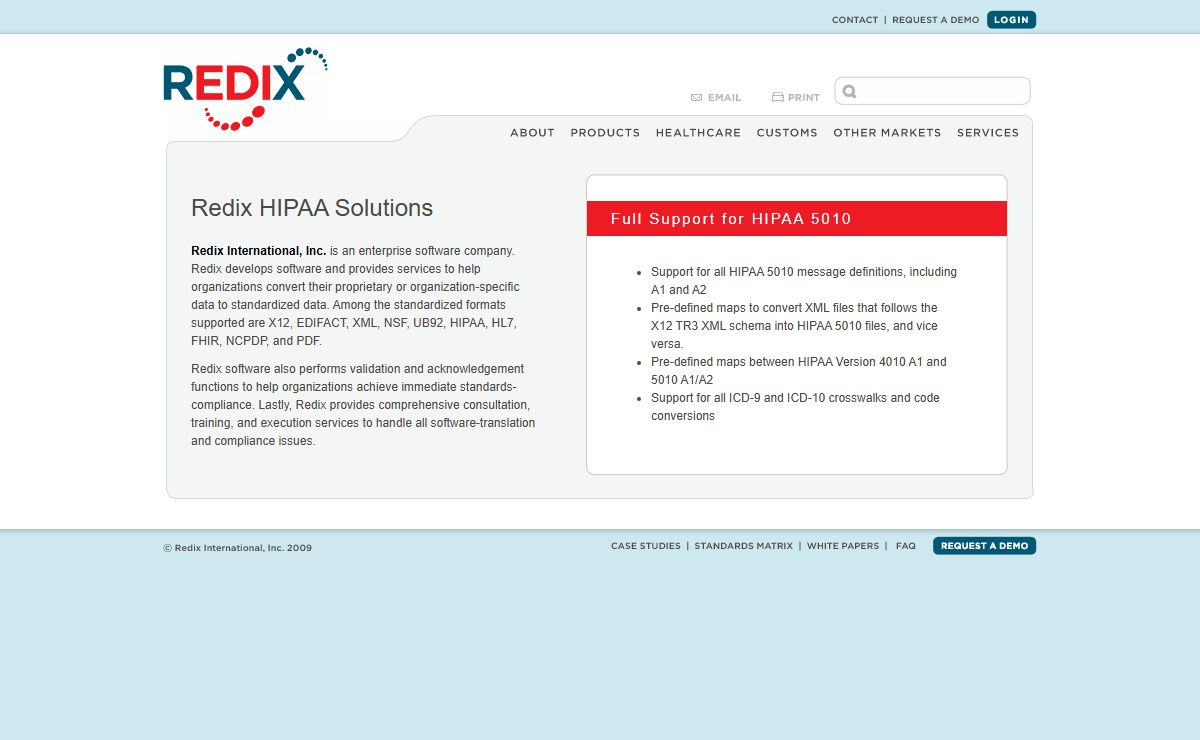 Redix International | Redix B2B XML EDI HIPAA NCPDP HL7 ActiveX Solutions