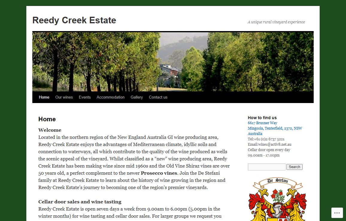 Reedy Creek Estate | A unique rural vineyard experience