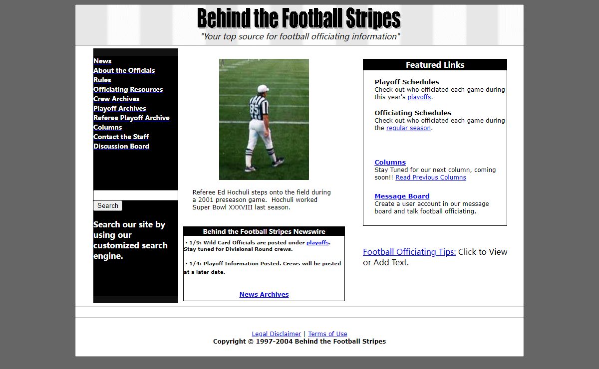 Behind the Football Stripes