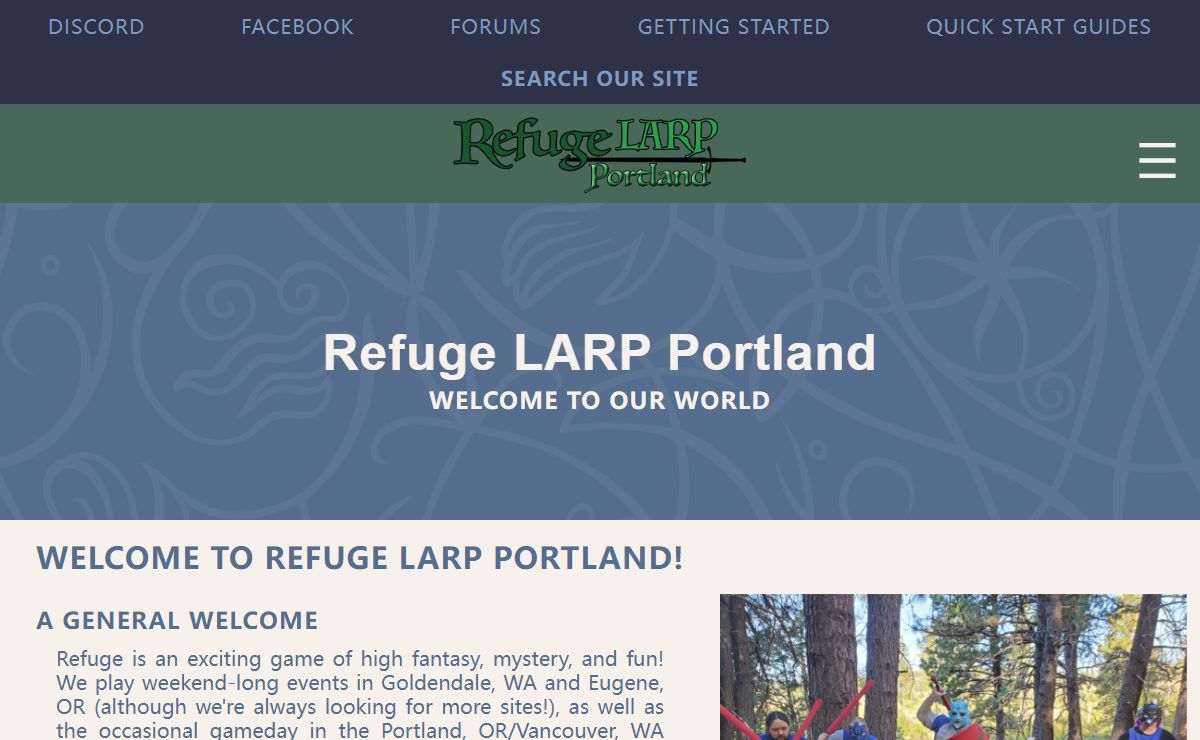 Welcome to Refuge LARP Portland