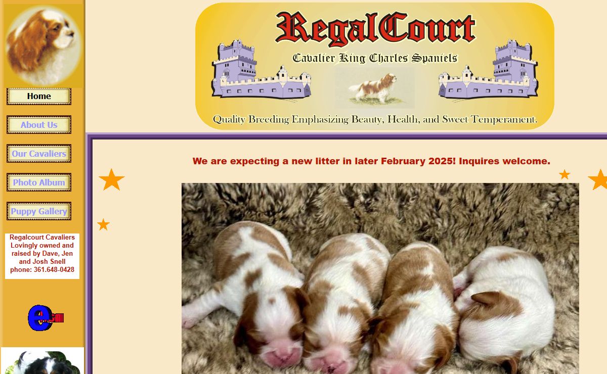 Regalcourt Cavaliers Puppies Texas Breeder