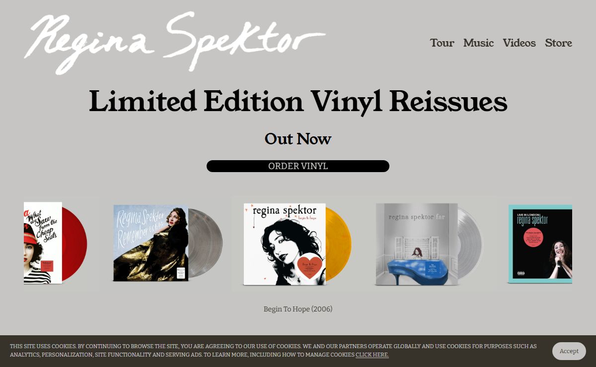 Regina Spektor Official Website