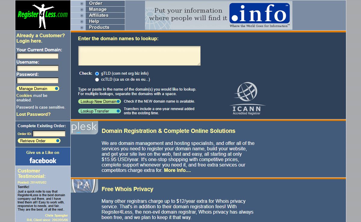 Register4less - Order