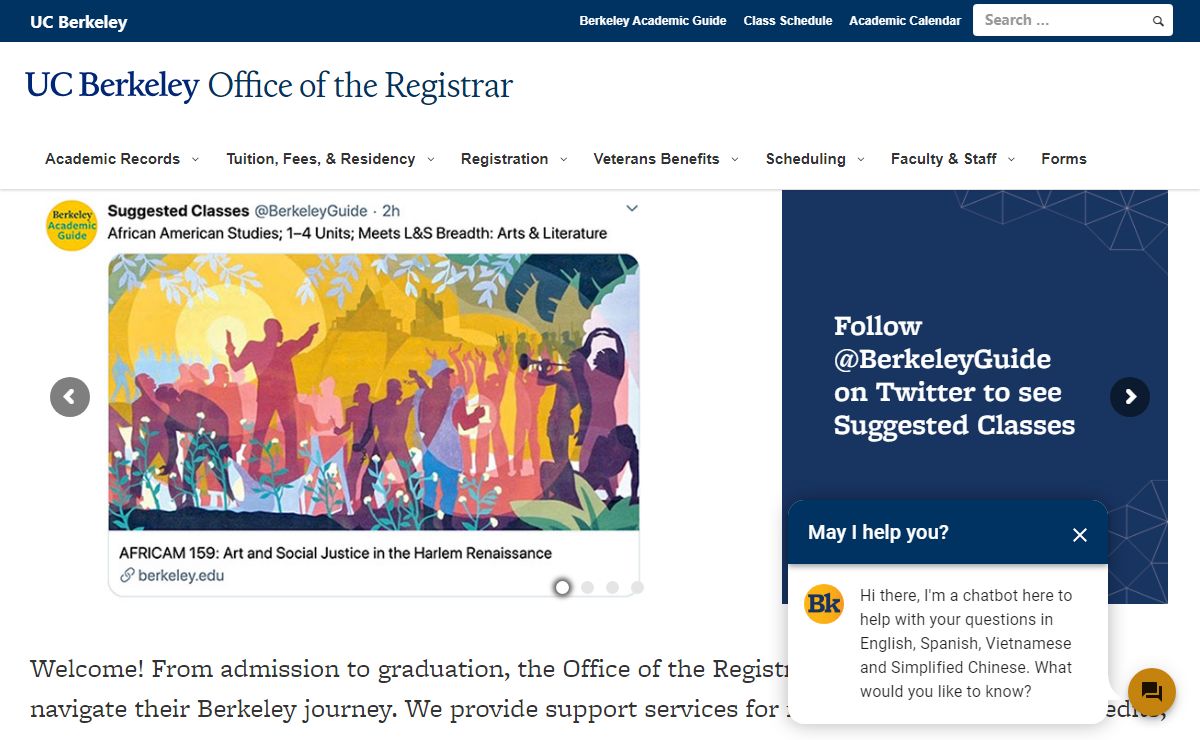 Homepage - Office of the Registrar