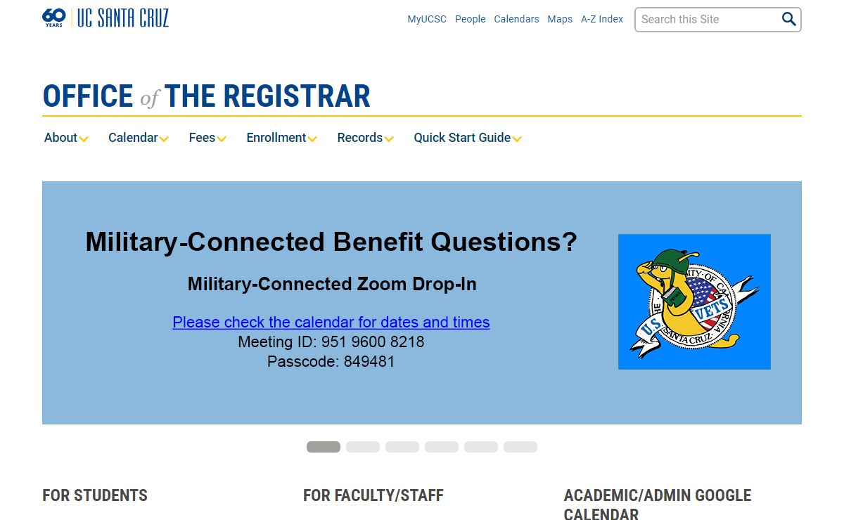 Office of the Registrar - UCSC
