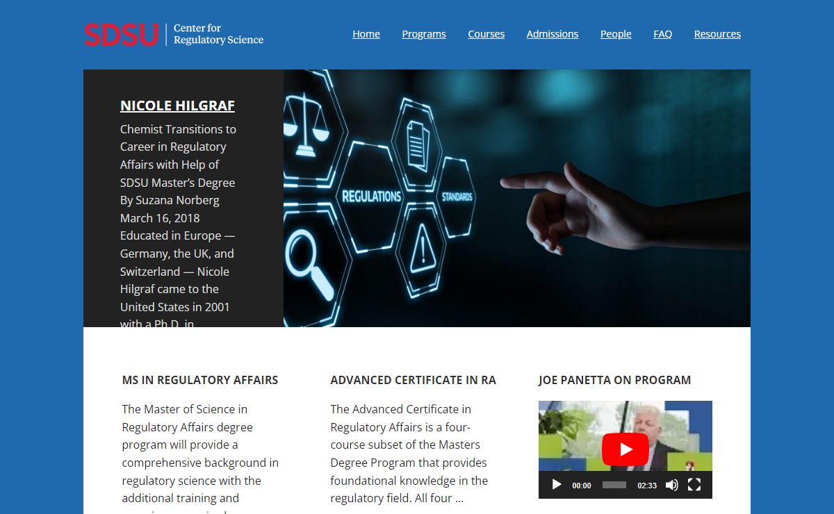 Regulatory Science — San Diego State University