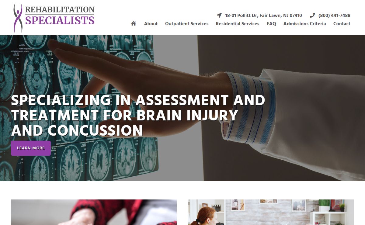 Rehabilitation Specialists – Specializing in Assessment and Treatment for Brain Injury and Concussion