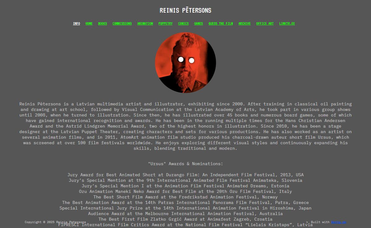 reinispetersons.com / Info