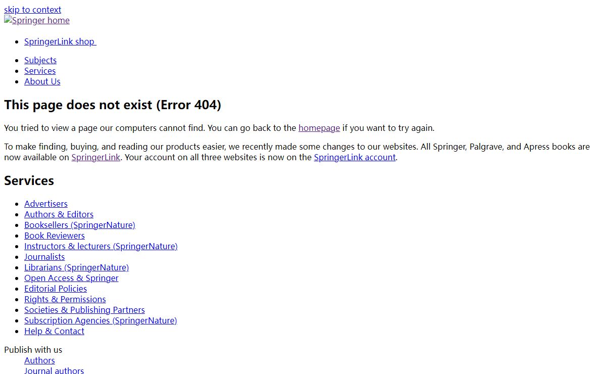 This page does not exist | Springer — International Publisher
