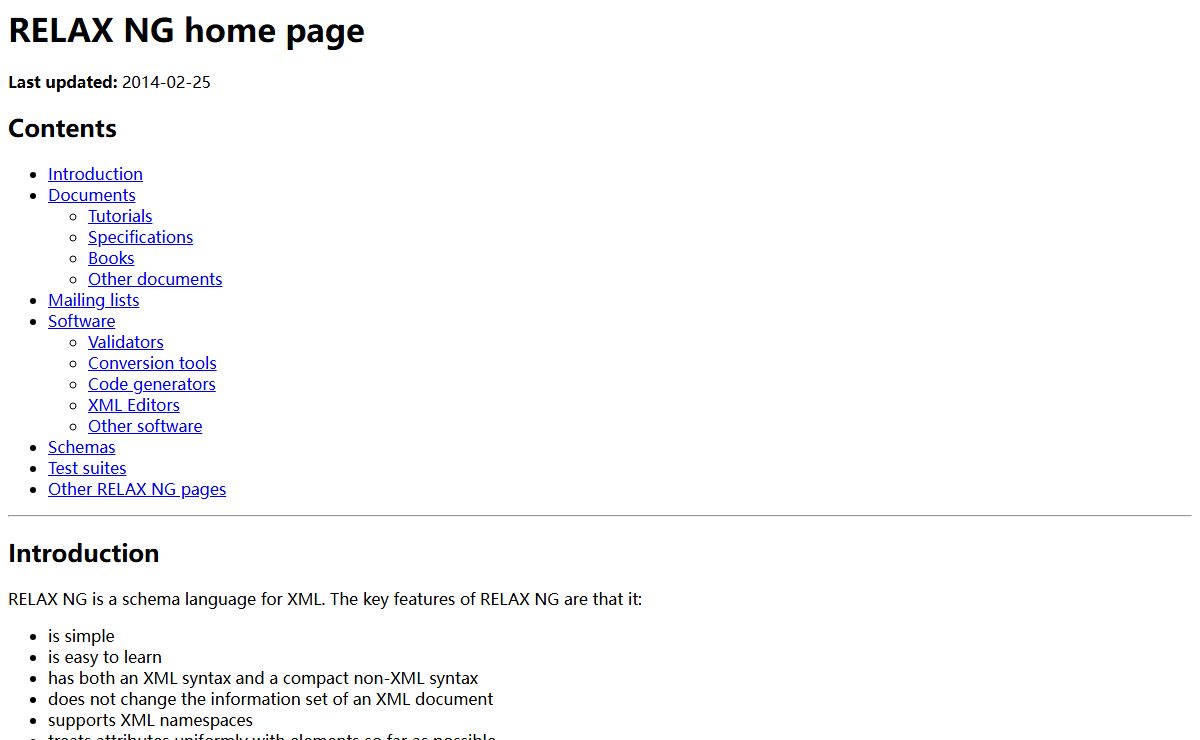 RELAX NG home page