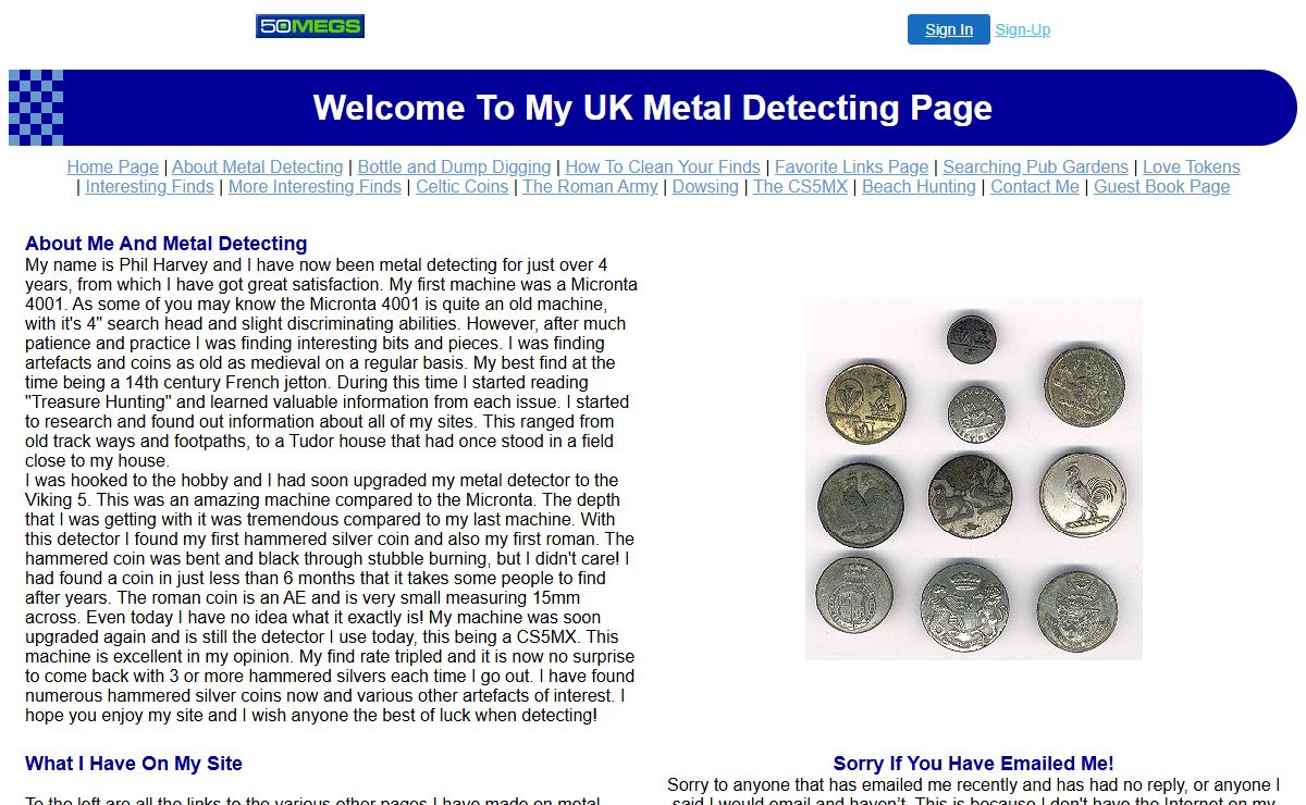 Phil's Detecting Page