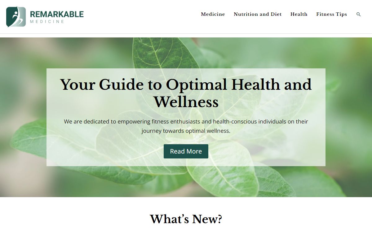Remarkable Medicine: Your Pathway to a Healthier Lifestyle
