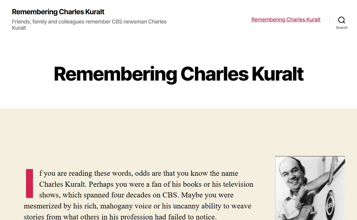 Remembering Charles Kuralt – Friends, family and colleagues remember CBS newsman Charles Kuralt