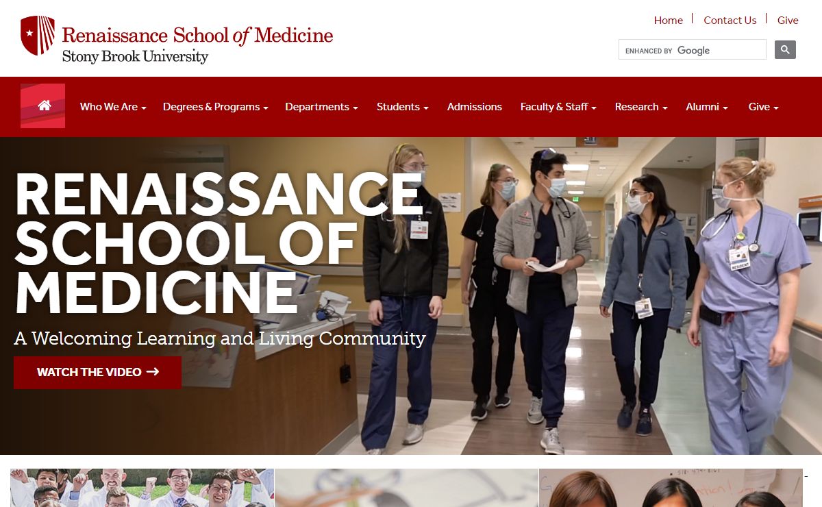 Stony Brook School of Medicine - Homepage | Renaissance School of Medicine at Stony Brook University