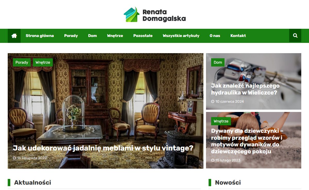 Budownictwo i wnętrze - Renata Domagalska