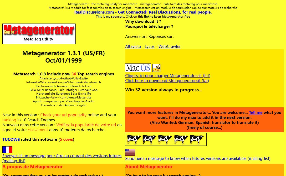Welcome on metagenerator web page a meta tag utility and submission to search engine