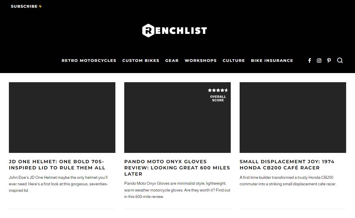 Renchlist | Retro Motorcycles, Customs, Gear & Culture