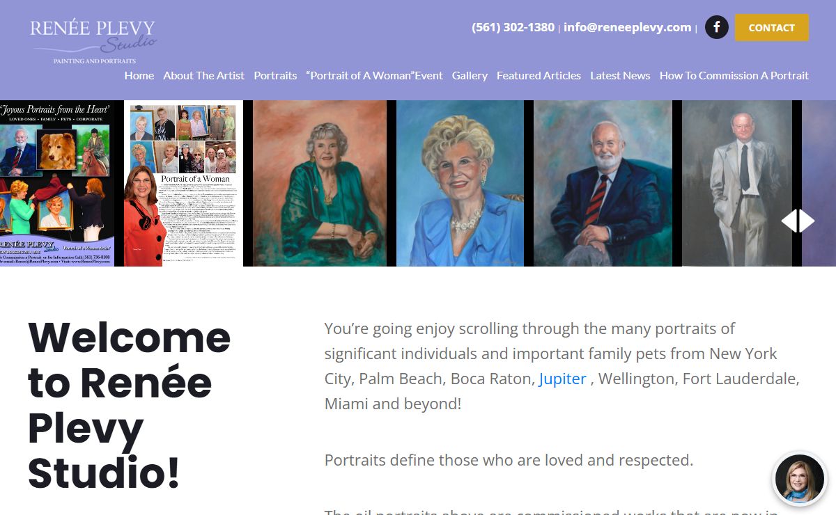 Renee Plevy | Nationally Renown Palm Beach and New York Portrait Artist