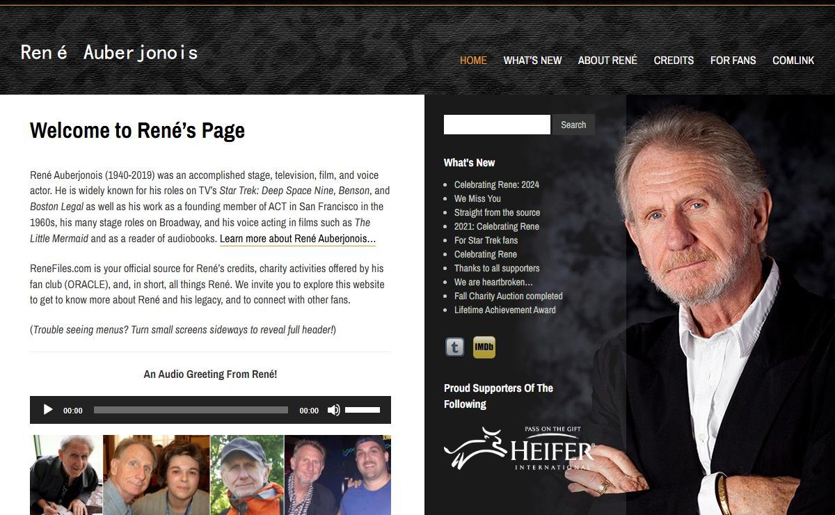 René Auberjonois – Official Website & Fan Club
