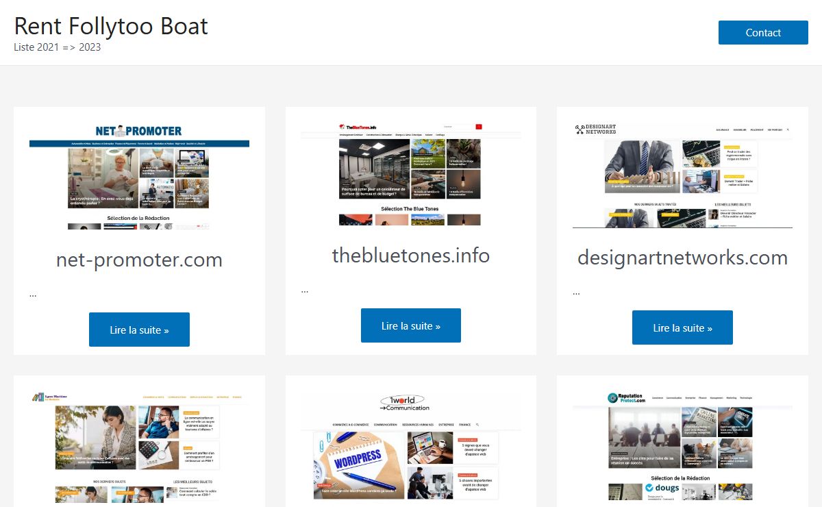 Rent Follytoo Boat – Liste 2021 => 2023