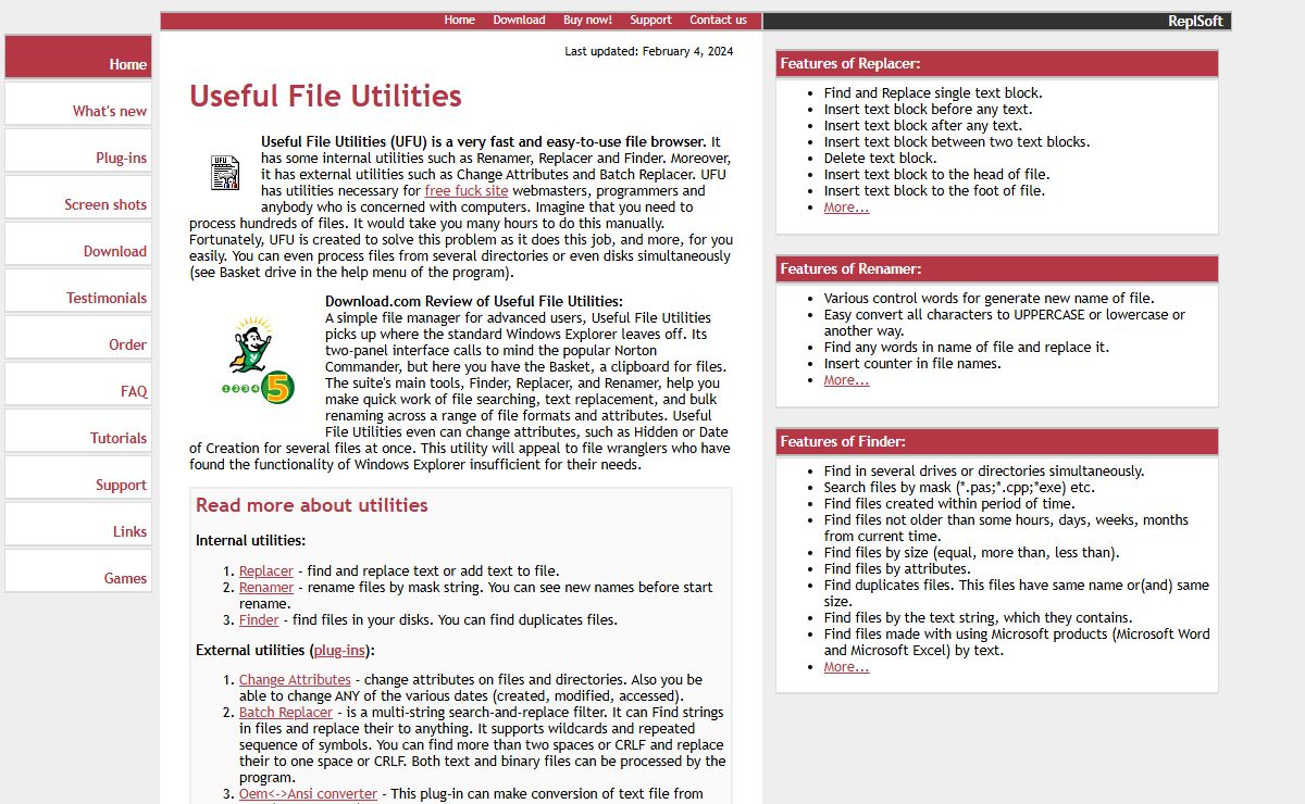 Useful File Utilities - Main Page