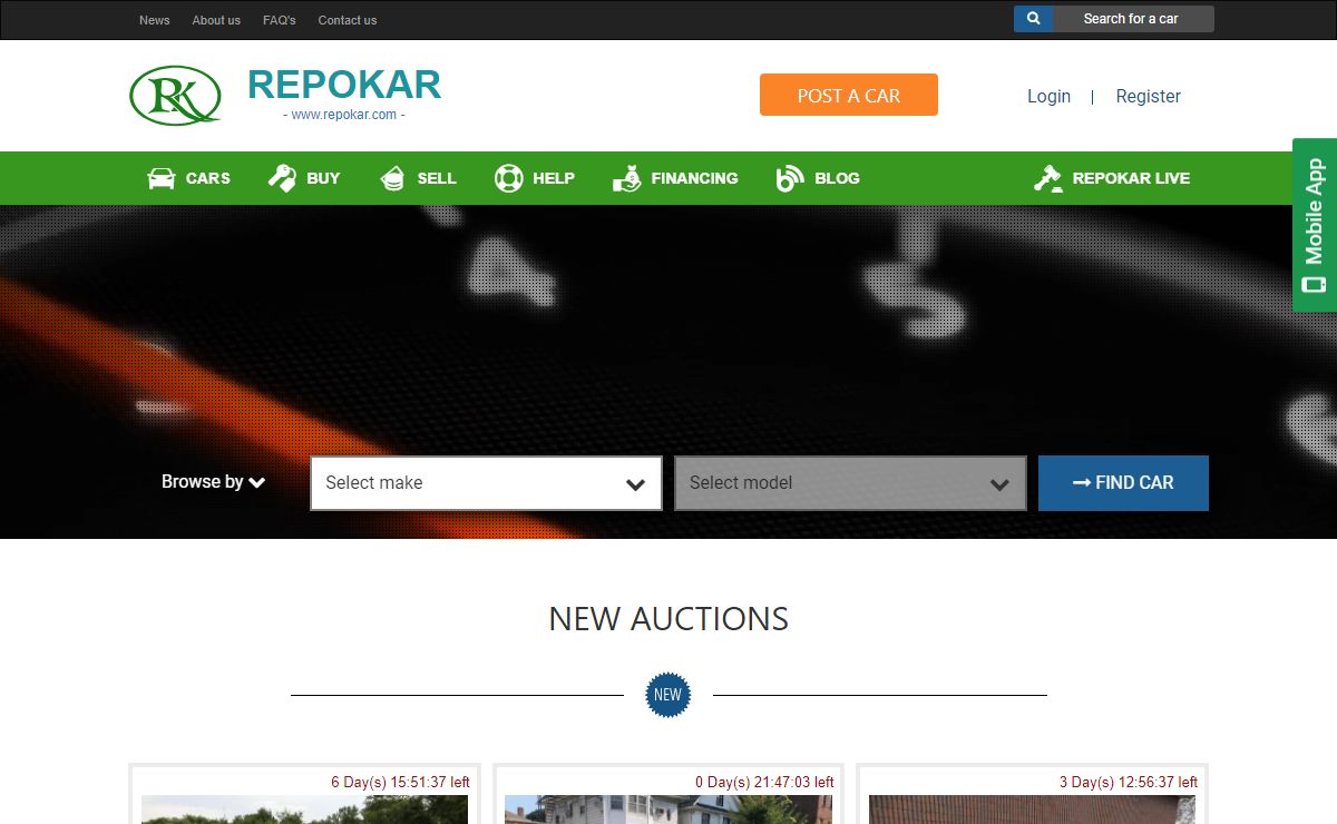 Easiest way of selling your car at auction | RepoKar