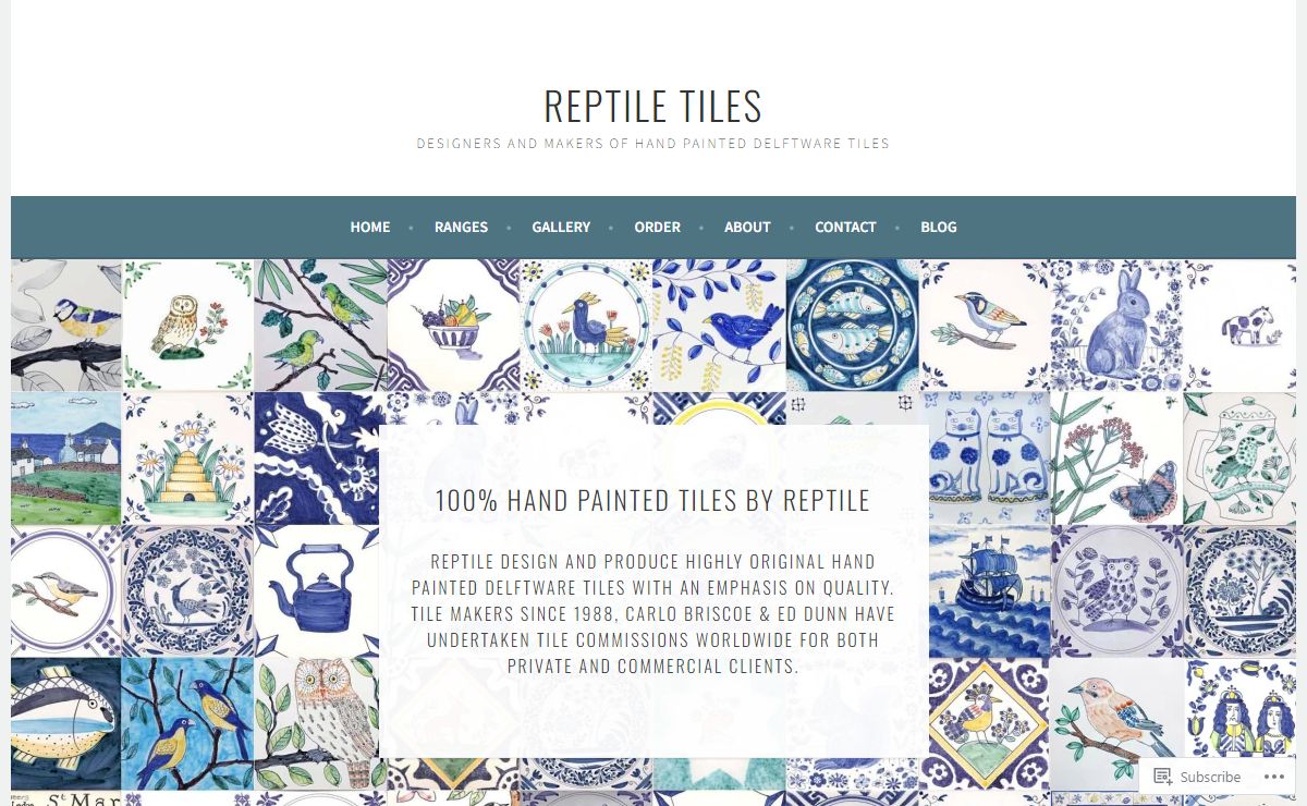 Reptile Tiles – Designers and Makers of Hand Painted Delftware Tiles