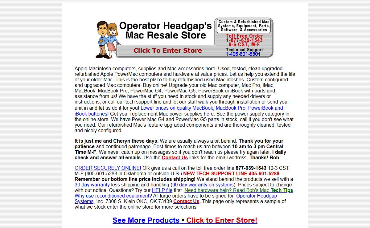 Used Macintosh - Apple Macintosh computers - Operator Headgap Systems