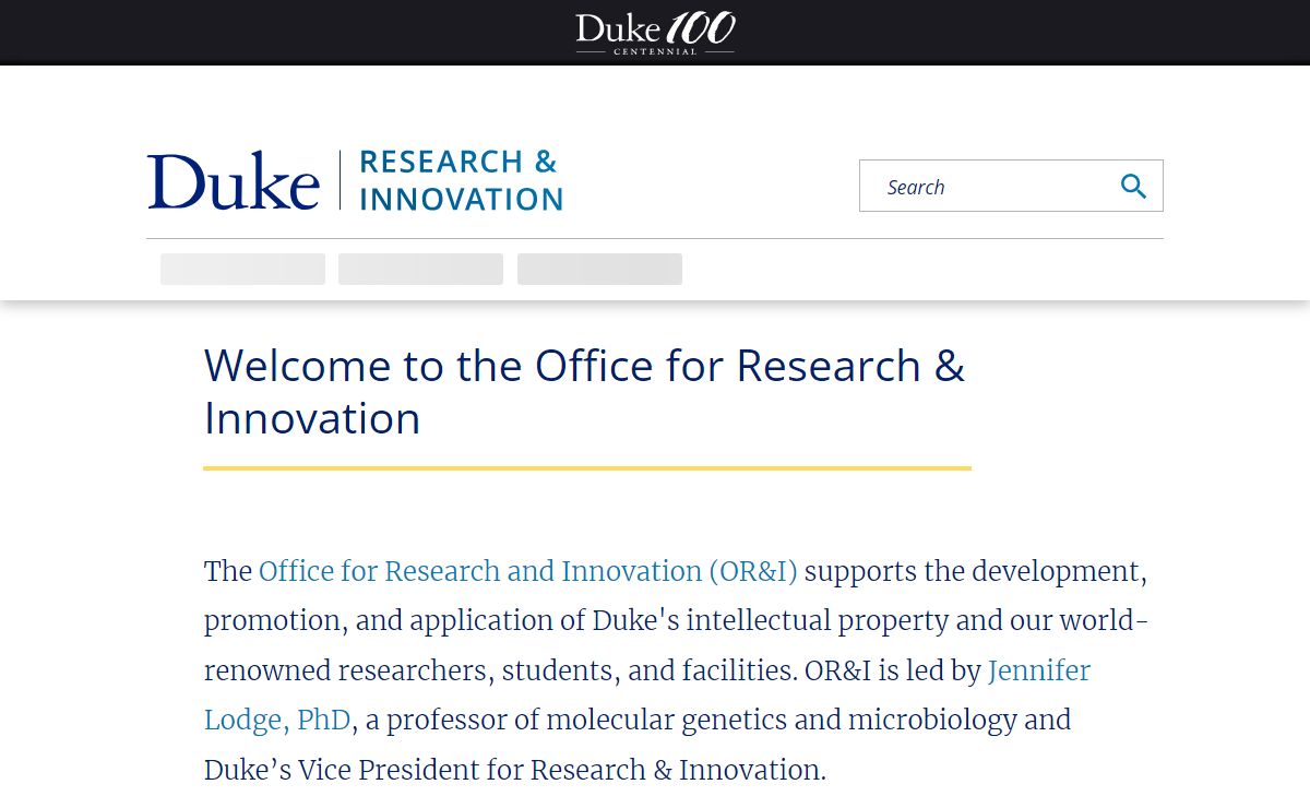 Homepage | Duke Research & Innovation