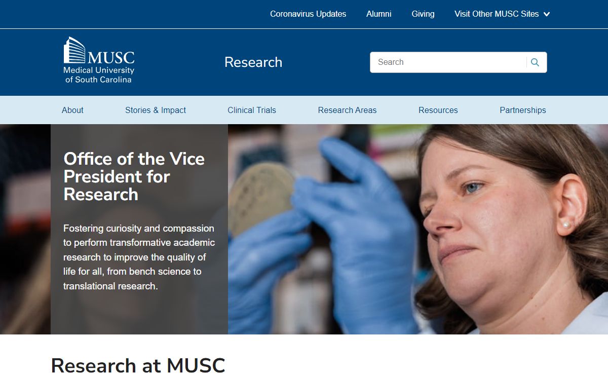 Research in Charleston, SC | MUSC