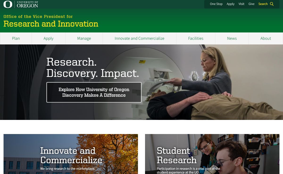 Research and Innovation Homepage | UO Research and Innovation