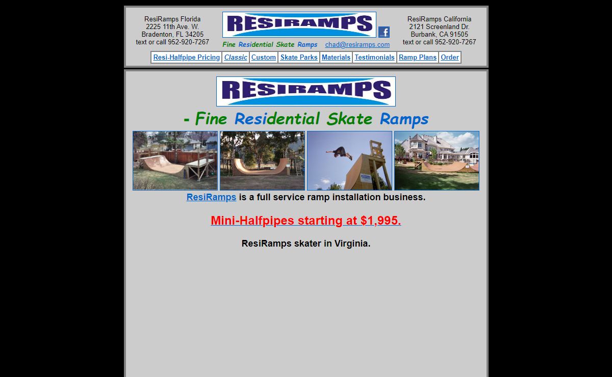 ResiRamps skate ramps, skate ramp kits, skateboard ramps, skateboard ramp kits