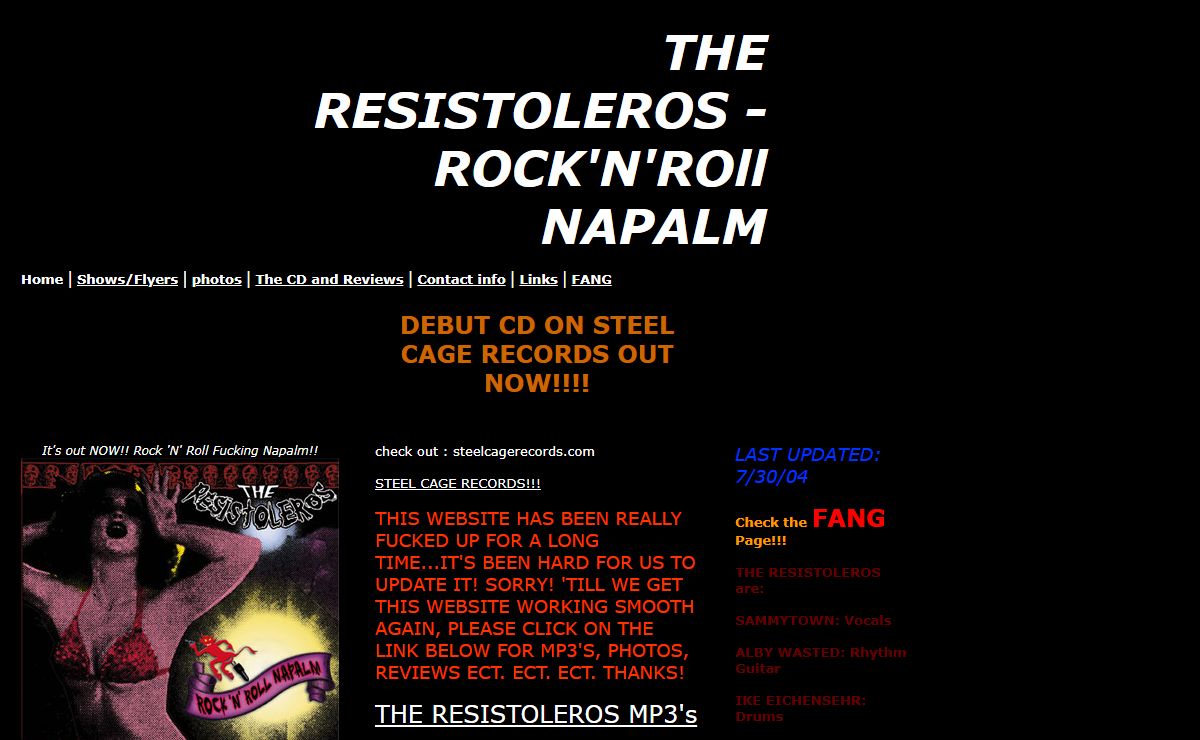 THE RESISTOLEROS - ROCK'N'ROll NAPALM