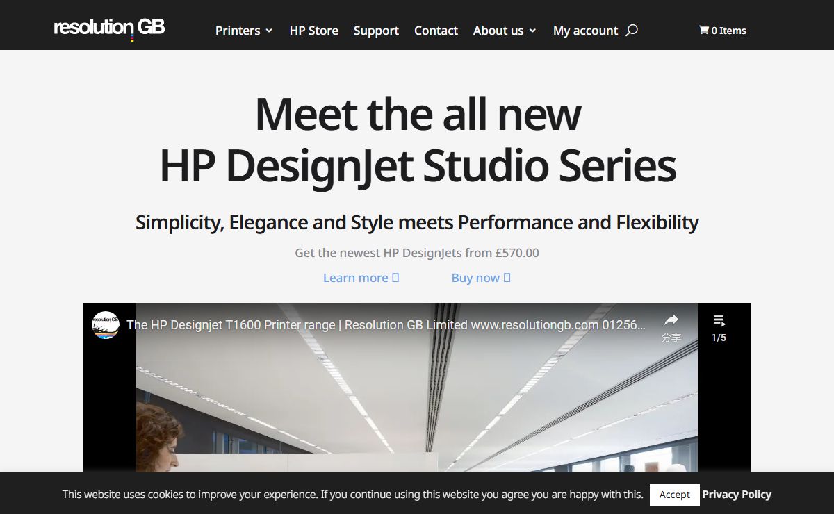 HP DesignJet printers Sales and Support | Resolution GB