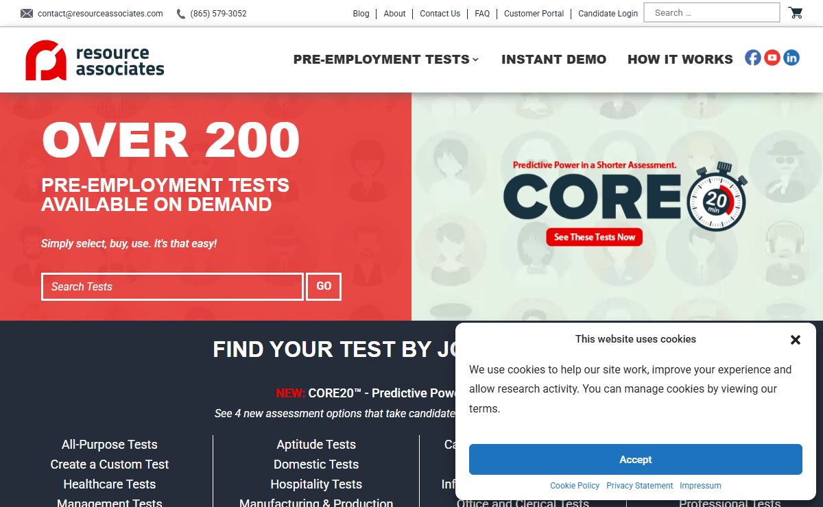 Resource Associates Pre-Employment Testing | Personality & Aptitude Testing for the Workplace