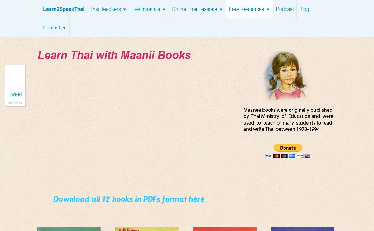 Learn Thai with Maanii Books-learn2speakthai
