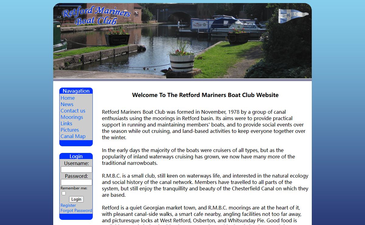 Retford Mariners Boat Club -> Home