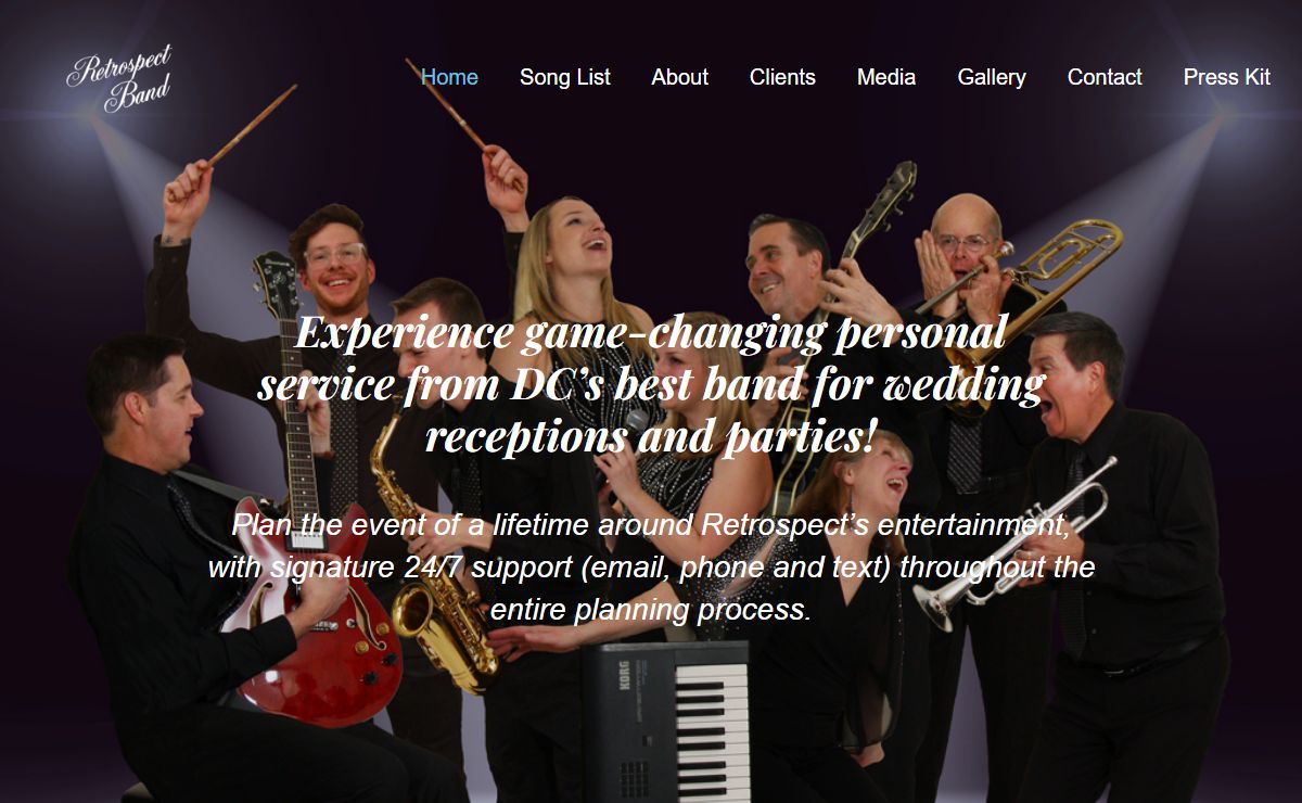 Five-Star Rated Band For Wedding Receptions or Parties - Retrospect Band