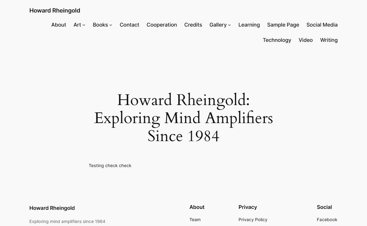 Howard Rheingold – Exploring mind amplifiers since 1964