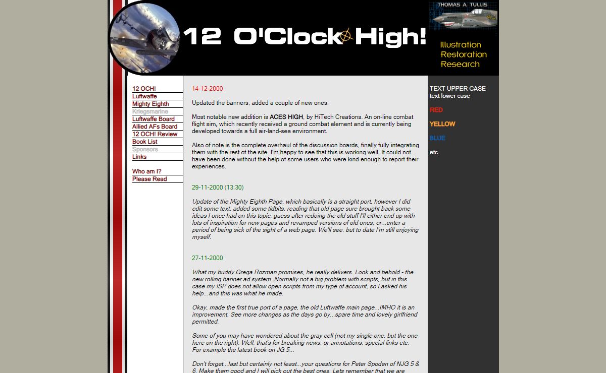 12 O'Clock High! - Luftwaffe Page