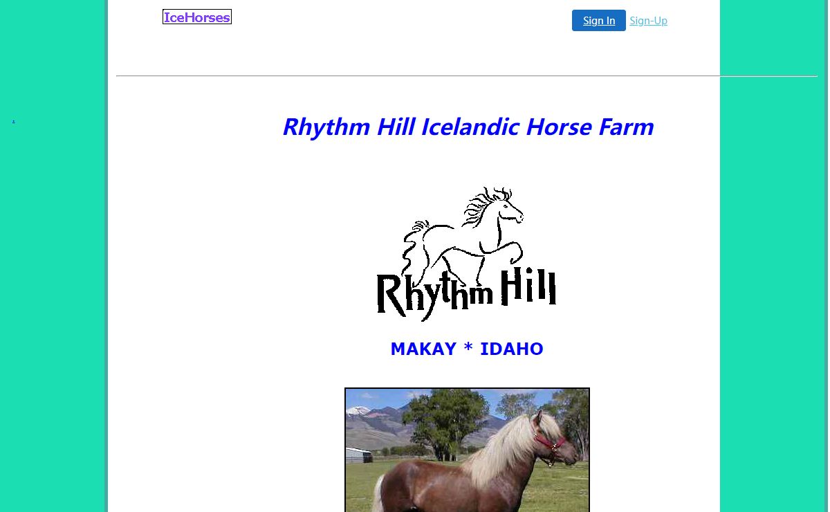 Icelandic Horse Connection, Rhythm Hill Icelandics