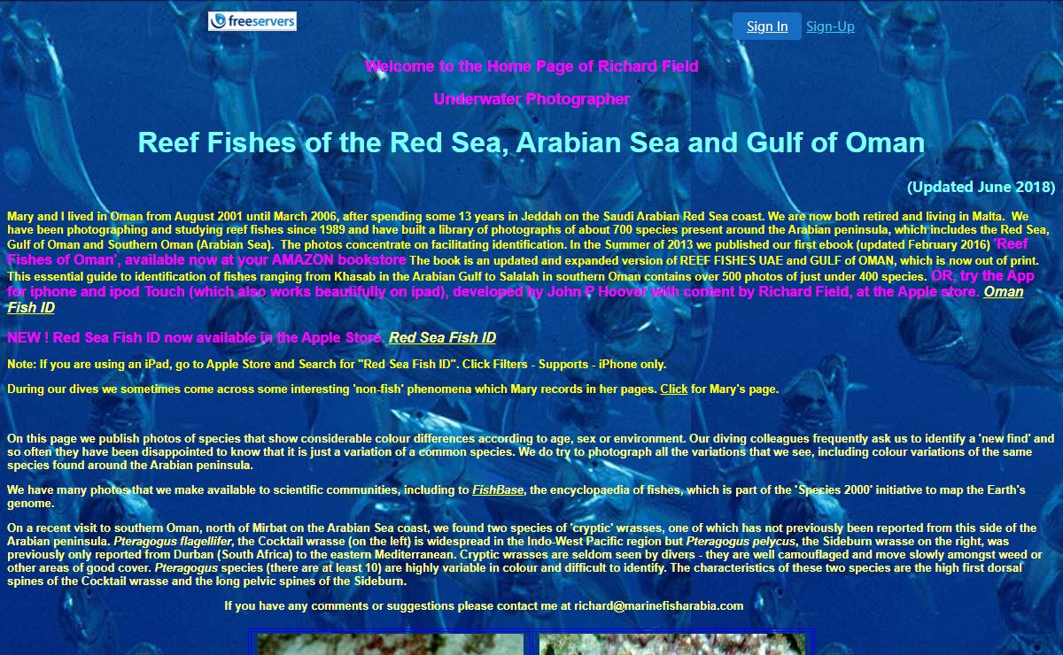 Reef Fishes of the Arabian Peninsula Red Sea Arabian Sea Gulf of Oman and the Persian Gulf