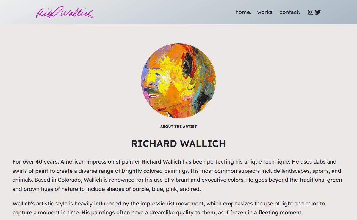Richard Wallich – Fine art impressionist