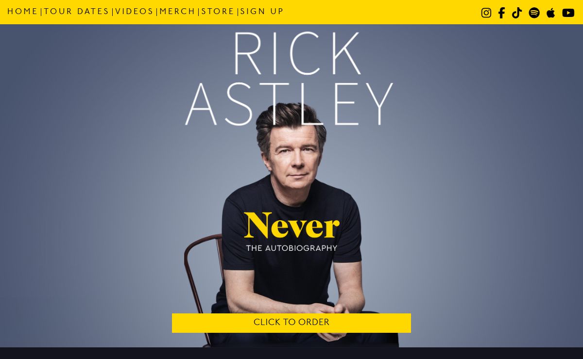 Rick Astley Official Website